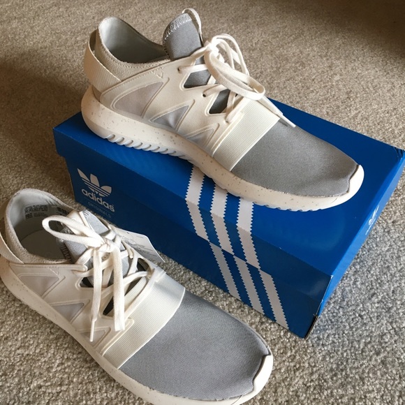 NWT Adidas Tubular Viral Cream/Off-white, size 10 - Picture 3 of 6
